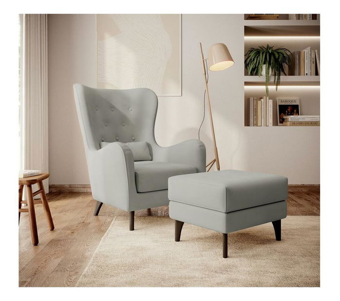 Kreslo Calimero I (sivá + wenge)