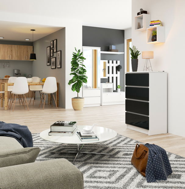 Comodă Kalista IV (Grafit lucios)