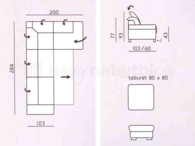 Rohová sedačka BRW Palermo (sivá) (L)
