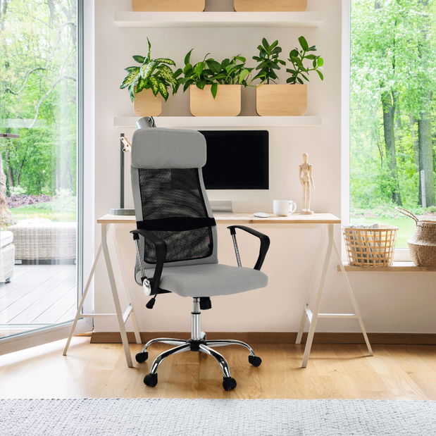 Kancelárske kreslo Fissa (sivá + čierna)