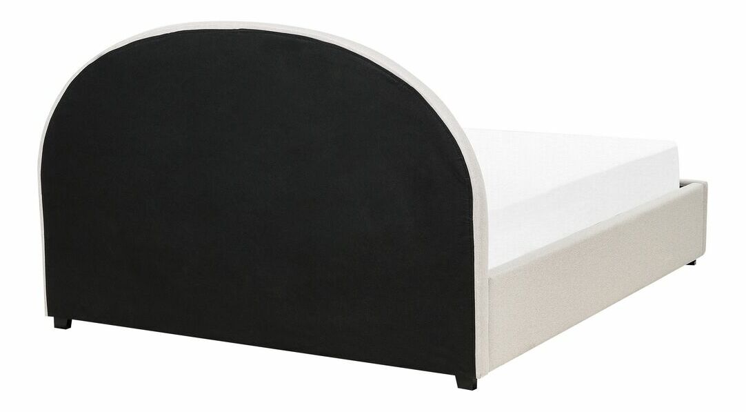 Pat matrimonial 160 cm Verena (bej deschis) (cu somieră și sp. depozitare)