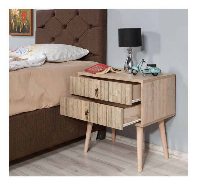 Éjjeliszekrény Sopatu 28 (szonoma tölgy)