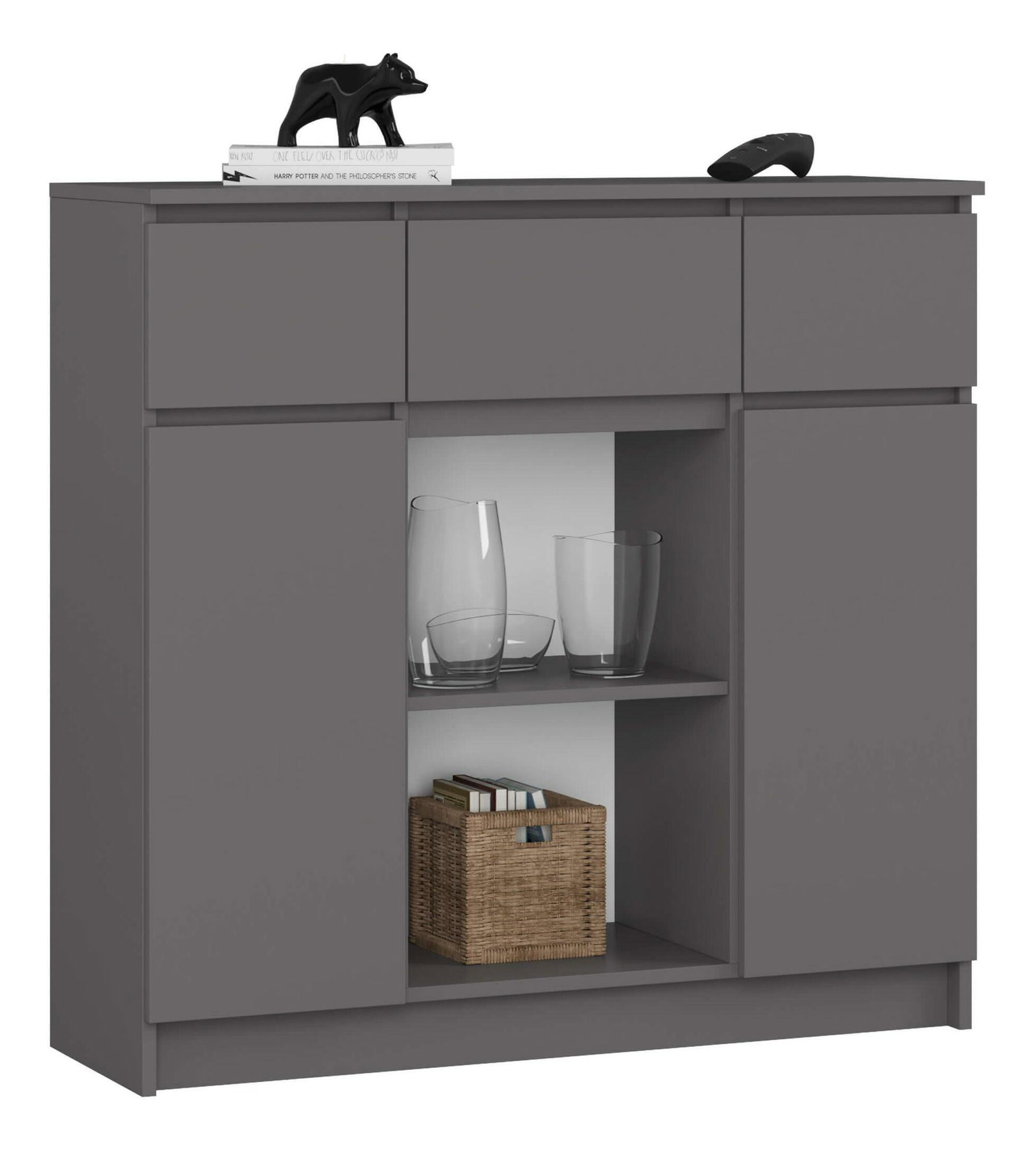 Komoda Kalista VII (sivý grafit)