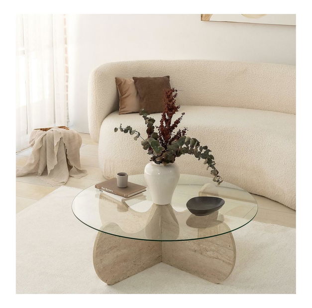 Konferenčný stolík Hilda (travertín)