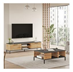 Set mobilier living Relundetta (Pin atlantic + antracit)