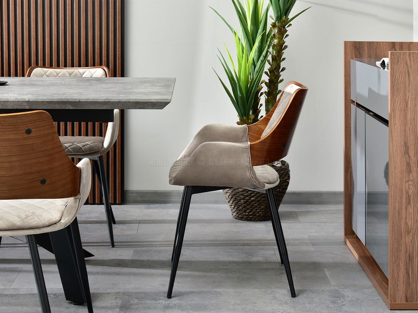 Stolička Morgana (orech + čierna)