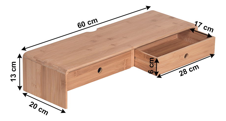 Podstavec pod monitor Elario 2 (bambus +prírodná)