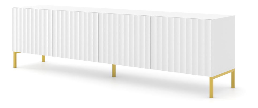 Masă TV 200 4D Warsaw (alb + Auriu)