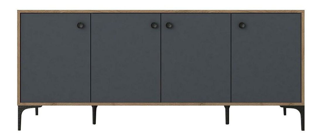 Konzolový stolík Lamele 1 (dub + antracit) 