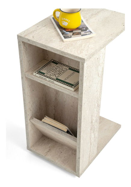 Príručný stolík Feliz (mramor svetlý)