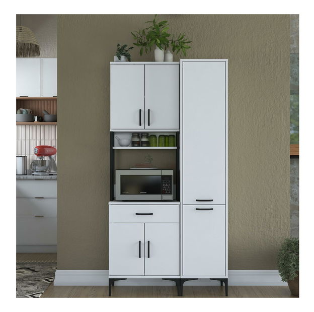 Set kuchynských skriniek Jenaretta 21 (biela + čierna)