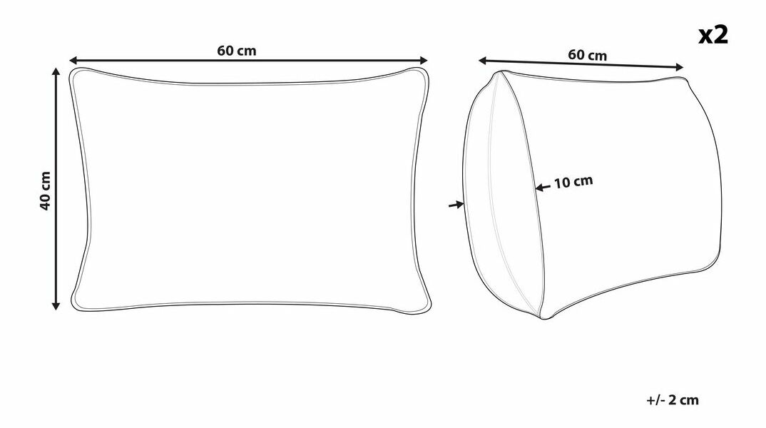 Set 2 buc perne decorative 40 x 60 cm Dana (multicolor)