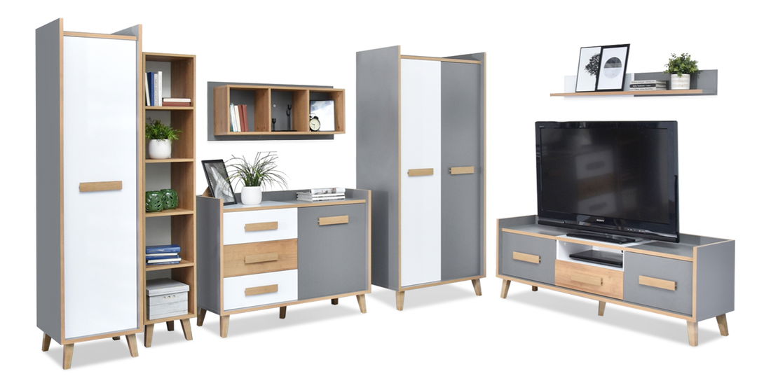 Mobilier living Semivacias 05 (alb)