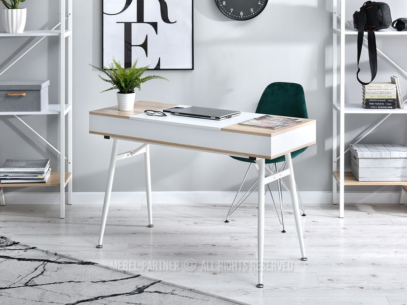 PC stolić Vicken (hrast + bijela)