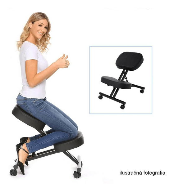 Térdeplőszék Gizike (fekete + természetes)