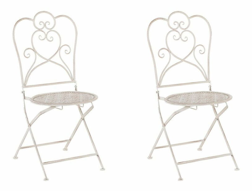 Set 2 buc. scaune de grădină TRAVISO (metal) (bej)