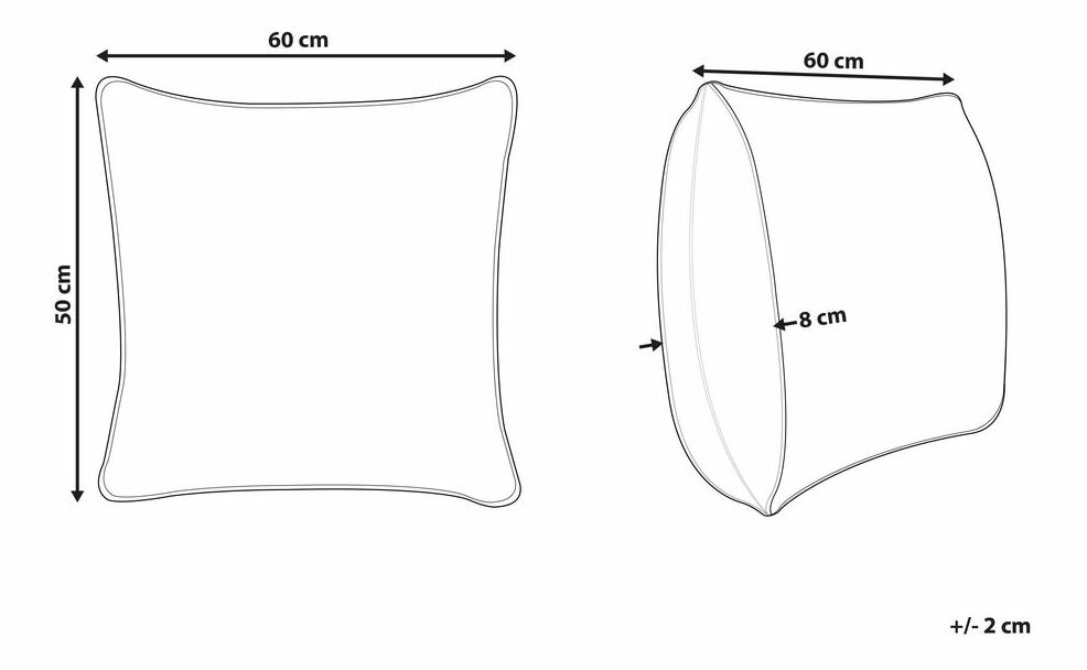 Alacsony párna 50 x 60 Trigy (fehér)