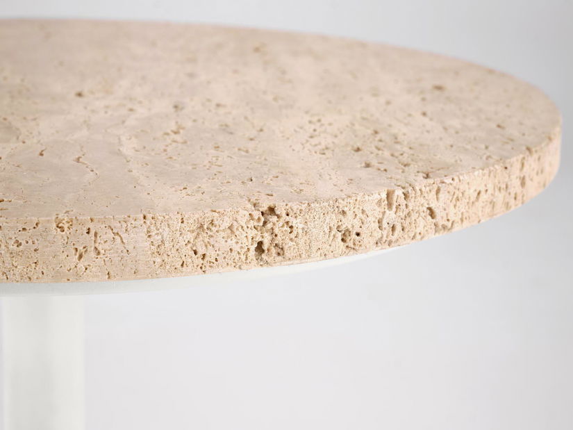 Kéziasztal Terazzo S (travertin + fehér) *Kiárusítás