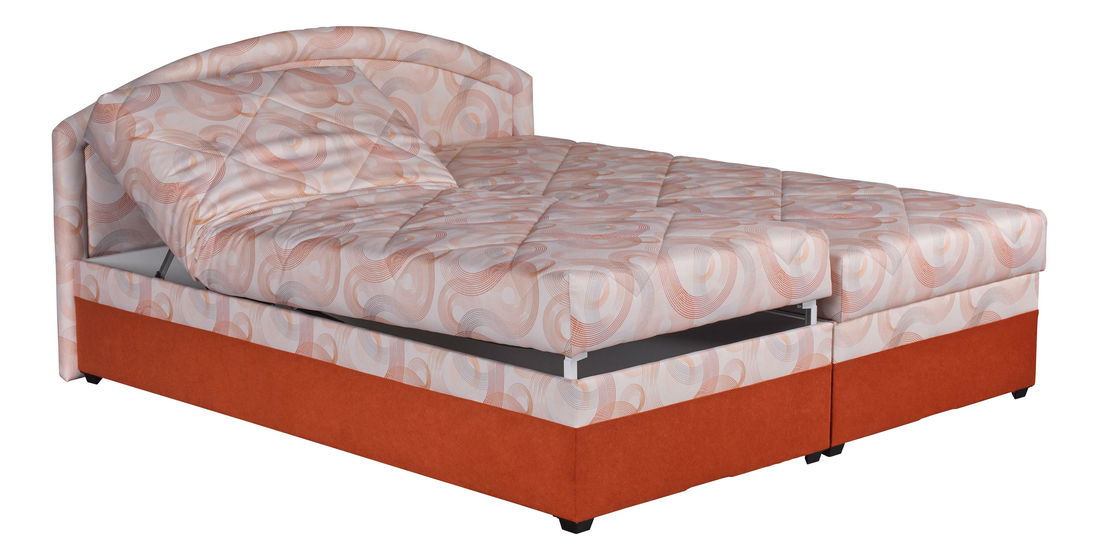 Manželská posteľ 180 cm Blanár Karolína (vzor Lada 1) (s roštom a matracom Alena)