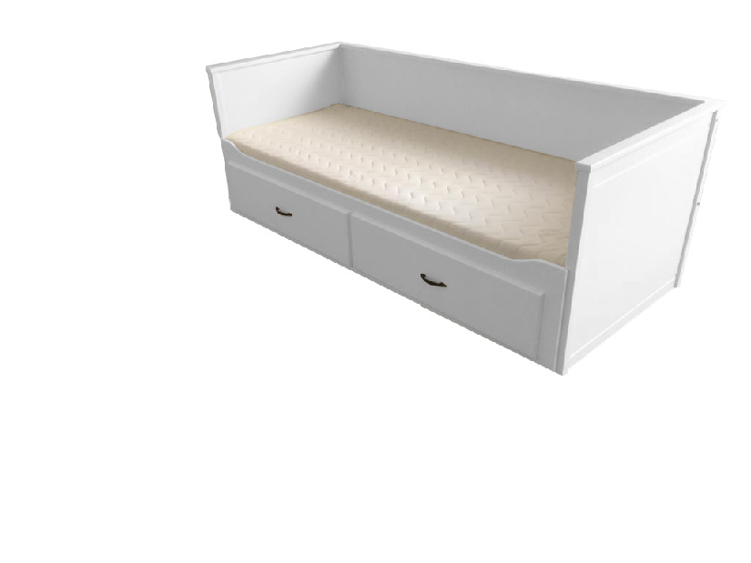 Szétnyitható ágy Daybed Comfort (ágyráccsal és tárhellyel) (fehér)