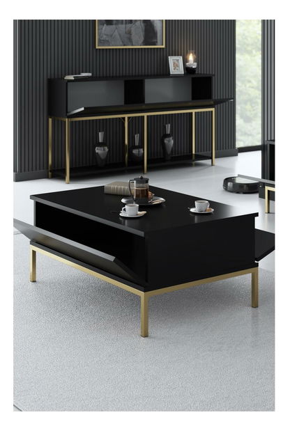 Dohányzóasztal Lurde (fekete + arany)