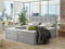Pat matrimonial Boxspring Maddox (140x200) (piele ecologică Soft 011 (Negru))