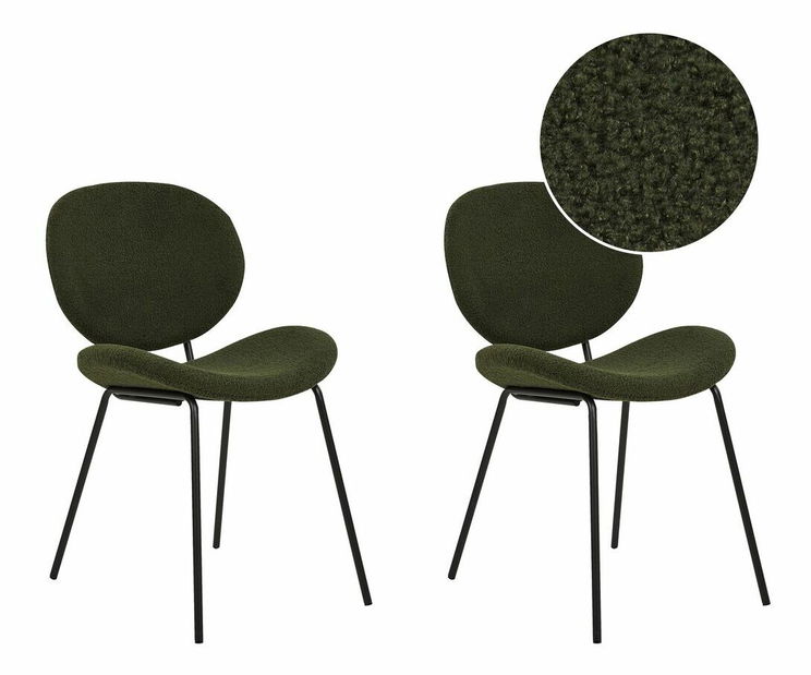 Set 2 buc scaune de sufragerie Luaza (verde)