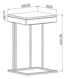 Príručný stolík Venia (čierna)