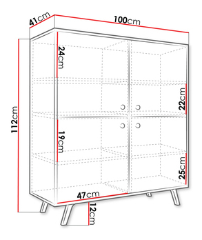 Ormarić Astradon D4 (crna + zlatna) 