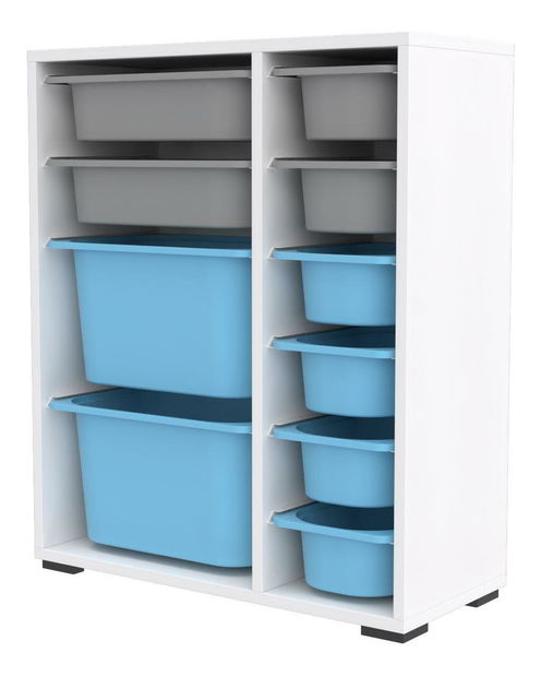 Organizator jucării Dremonka 10 (alb + Gri + albastru)