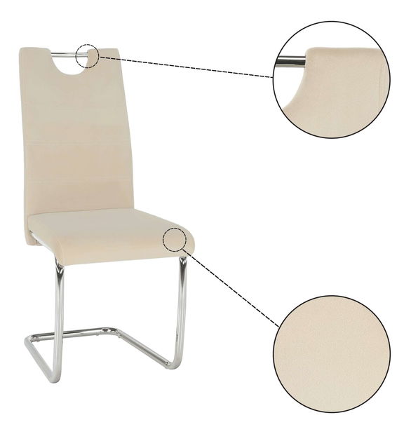 Blagovaonska stolica Canary NEW (bež + svijetli šavovi)