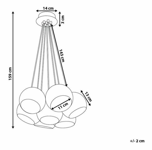 Függő lámpa Orca (réz)