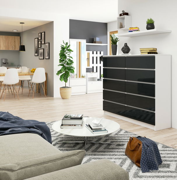 Komoda Keanu V (grafit lesk)