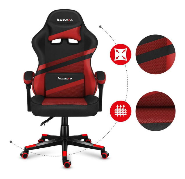 Gaming stolica Fusion 4.4 (crna + crvena)