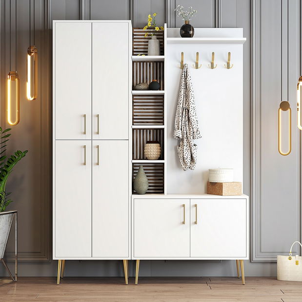 Előszoba fal Valery 3 (fehér + arany)