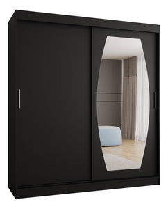 Dulap de haine 180 cm Rosaria (Negru)