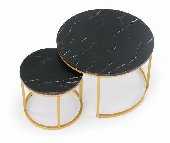 Dohányzóasztal szett (2 db.) Palea (fekete) 