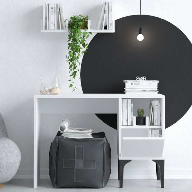 Masă PC Aliex 4 (alb)