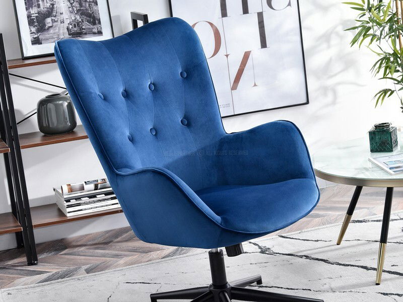 Kreslo Truni (námornícka + čierna)