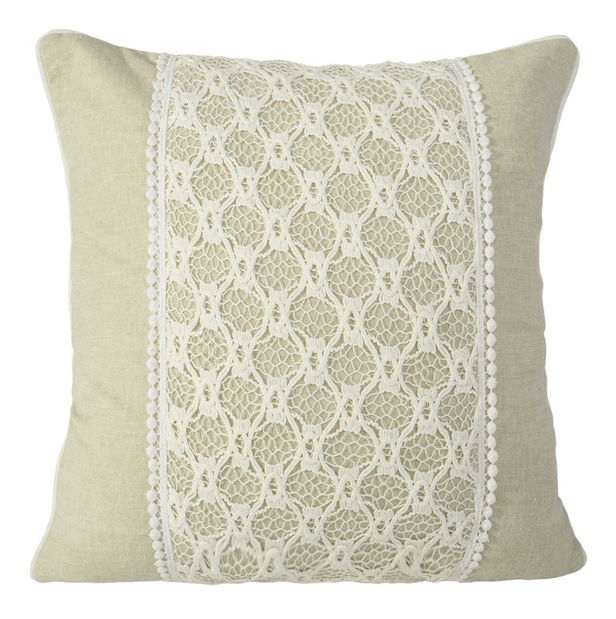 Ozdobný vankúš 40X40 cm Algot (béžová + biela) (2 ks)