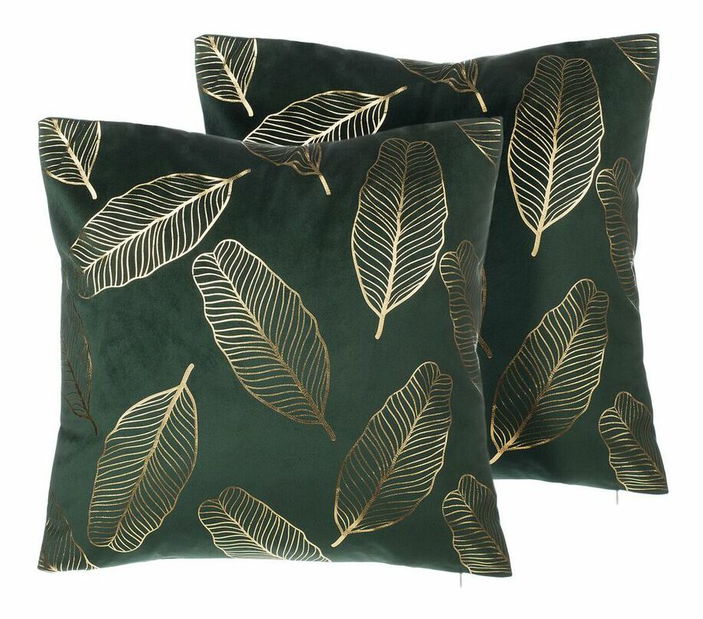 Set 2 ks. vankúšov 45 x 45 cm FREDO (polyester) (zelená)