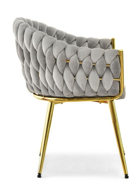 Stolička Idris (sivá + zlatá)