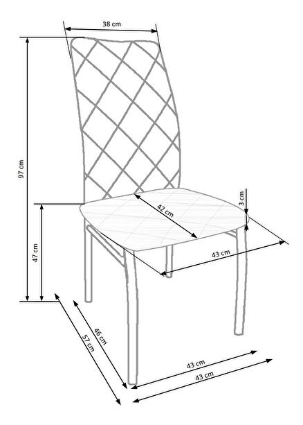 Scaun de sufragerie Kino (Gri)