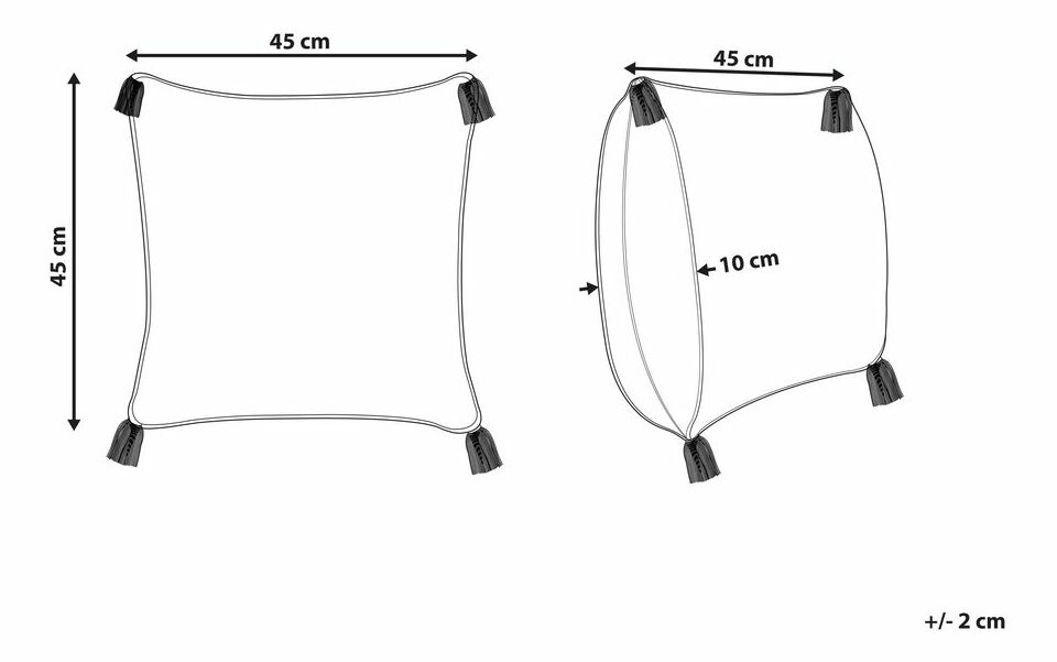 Pernă decorativă 45 x 45 cm Tilly (alb)