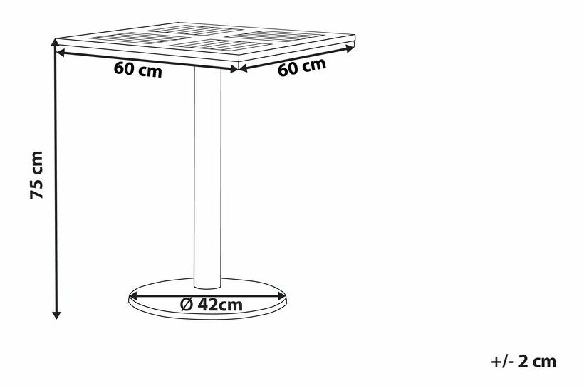 Záhradný stôl Pali (svetlé drevo + čierna)
