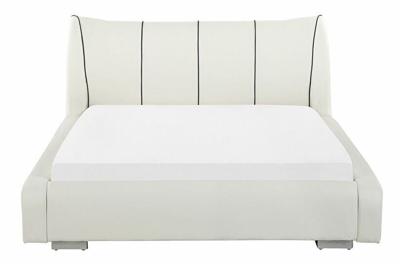 Manželská posteľ 140 cm NICE (s roštom) (biela)