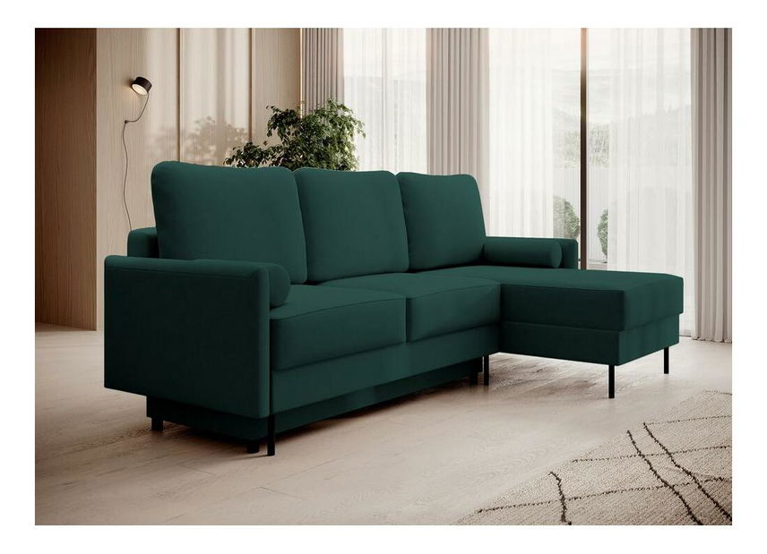 Rohová sedacia súprava Toblera L (zelená tmavšia)