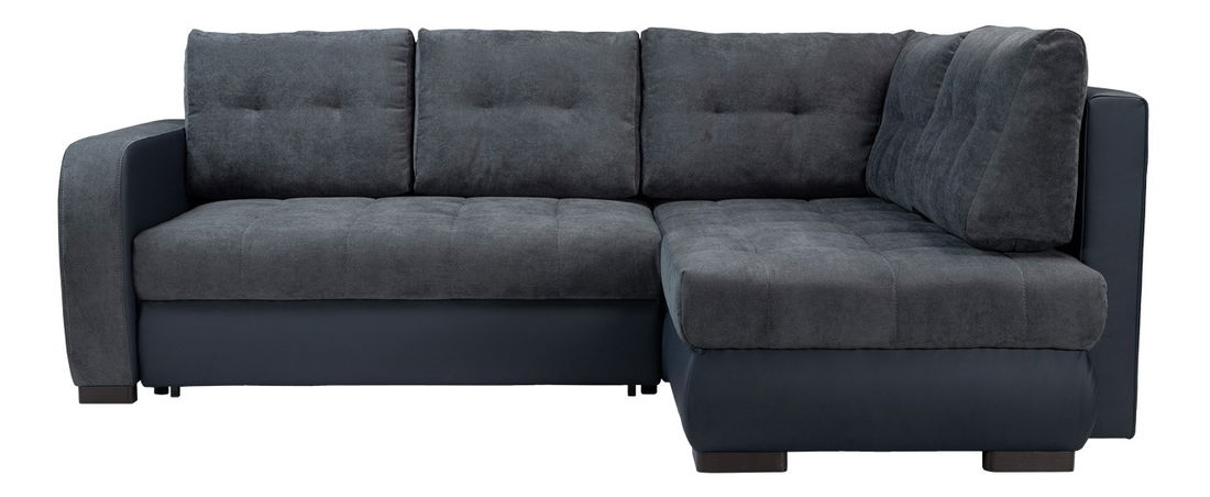 Rohová sedačka Dahlia modrosivá, pravá