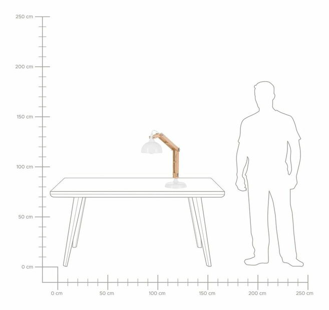 Stolová lampa Saldivo (biela)