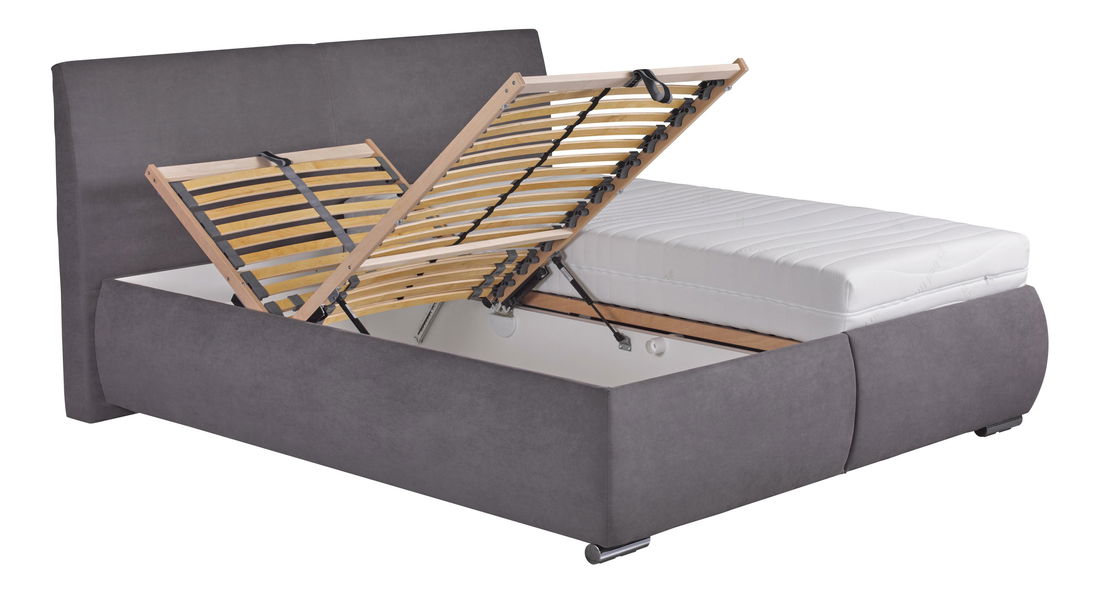 Manželská posteľ 180 cm Blanár Idaho (sivá) (s roštom)